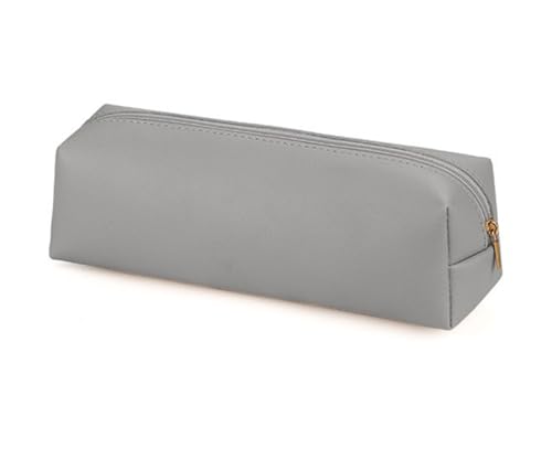 YYDSWTW Bleistiftkoffer Stiftbeutel Faux Weich handgefertigt für Büro Teenager Teenager Schreibtisch Travel Klassenzimmer grau 200 * 60 * 60mm von YYDSWTW