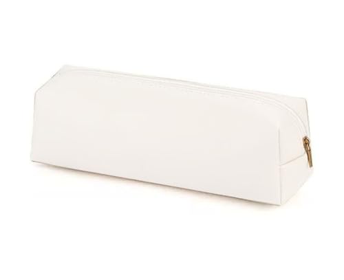 YYDSWTW Bleistiftkoffer Stiftbeutel Faux Weich handgefertigt für Büro Teenager Teenager Schreibtisch Travel Klassenzimmer weiß 200 * 60 * 60mm von YYDSWTW