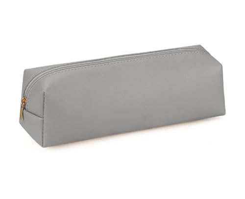 YYDSWTW Bleistiftkoffer Stiftbeutel handgefertigt Faux weich grau 200 * 60 * 60mm von YYDSWTW