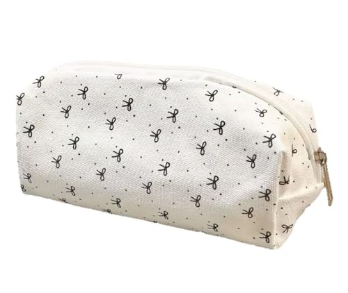 YYDSWTW Bugstiftkoffer Stiftbeutel Stationery Organizer Schwarz -Weiß -Muster Bögen mit Reißverschluss kompakt tragbarer geräumiger Schreibtisch große Kapazität Handy einfach zu tragen von YYDSWTW