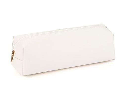 YYDSWTW Pencil Case Pen Bag PU Leder Leichter Aufbewahrung für Reiseboten Klassenzimmer Studenten Schreibtisch Büro weiß 200 * 60 * 60mm von YYDSWTW