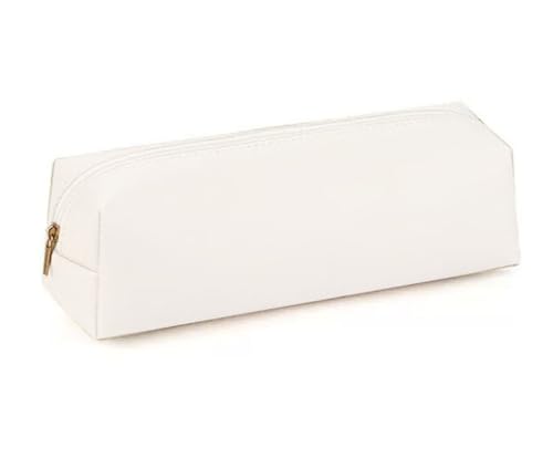 YYDSWTW Schreibwaren Organizer Bleistift Hülle PU Leder Praktischer Aufbewahrung für Schreibtisch Teenager Reisebüro Student Student weiß 200 * 60 * 60mm von YYDSWTW