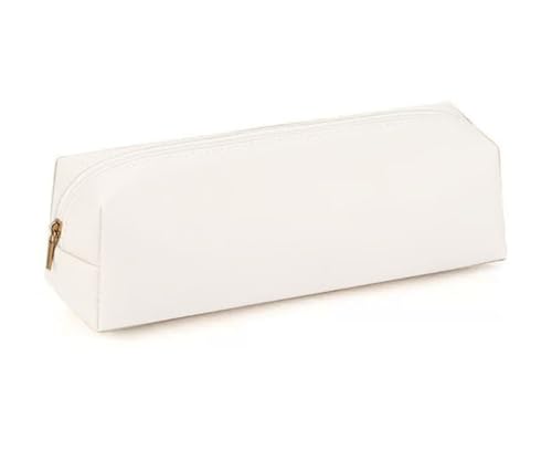 YYDSWTW Stationery Organizer Stiftbeutel PU Leder tragbarer Speicher für Teenager Schreibtisch Reisebüro Student Student weiß 200 * 60 * 60mm von YYDSWTW