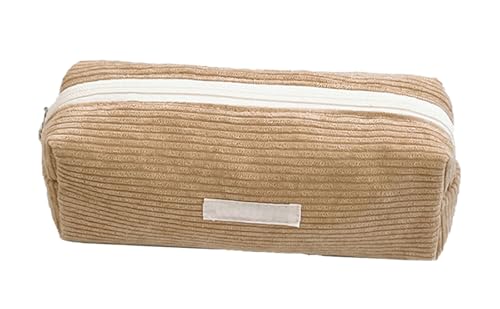 YYDSWTW Stiftbeutel Beutel Cord -Kapazität mit Glatte Reißverschlussfarbhilfe -Schreibwarener tragbarer dauerhafter Keine Verformung Khaki von YYDSWTW