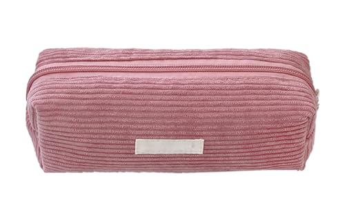 YYDSWTW Stiftbeutel -Beutel Cord -Kapazität mit glattem Reißverschluss -Streifen -Schreibtisch organisatorer haltbar ohne Verformung praktisch rot von YYDSWTW