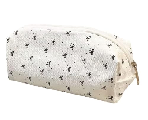 YYDSWTW Stiftbeutel Bugstiftkoffer Stationerie Organizer Schwarz und Weiß mit Reißverschluss Muster Bögen kompakt tragbarer geräumiger Schreibtisch große Kapazität Handy einfach zu tragen von YYDSWTW