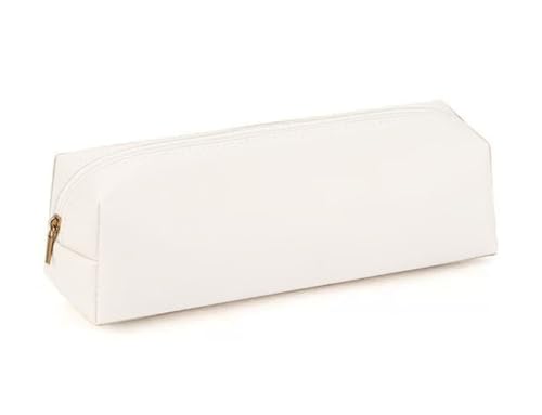 YYDSWTW Stiftbeutel Stationery Organizer Leichtes PU -Leder -Aufbewahrung für Schreibtisch Teenager Student Office Travel weiß 200 * 60 * 60mm von YYDSWTW