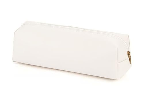 YYDSWTW Stiftbeutel Stationery Organizer PU Leder Leichter praktischer Aufbewahrung für Teenager Klassenzimmer Schreibtisch Büro weiß 200 * 60 * 60mm von YYDSWTW