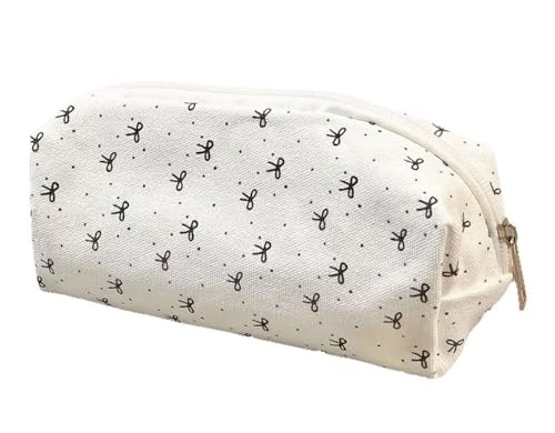 YYDSWTW Stiftbeutel Stiftbeutel Stationery Organizer Schwarz und Weiß mit Reißverschlussmuster Bögen tragbarer kompakt großer Kapazität Schreibtisch Geräumig Handy einfach zu tragen von YYDSWTW