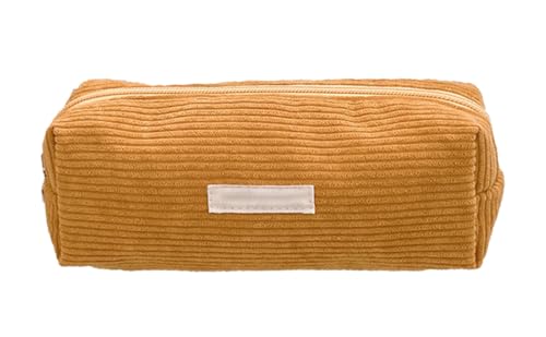 YYDSWTW Stiftbeutelbeutel Cord -Kapazität mit großer Kapazität tragbar mit glattem Reißverschluss Festkörper -Schreibwarenorganisator dauerhaft ohne Verformung Gelb von YYDSWTW