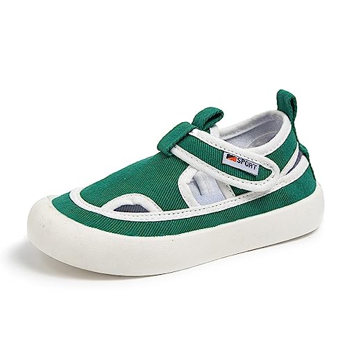 Kleinkind Jungen und Mädchen Canvas Sneakers Schuhe Sandalen Sommer Atmungsaktiv Aushöhlen Weiche Sohle Gehen Casual Flat Loafer Schuhe von YYF