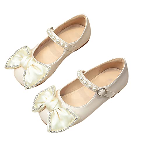 YYF Kleinkind Kleines Mädchen Rote Mary Jane Blumenmädchenkleid Schuhe Ballett Flats für Mädchen Party Schule Hochzeit von YYF