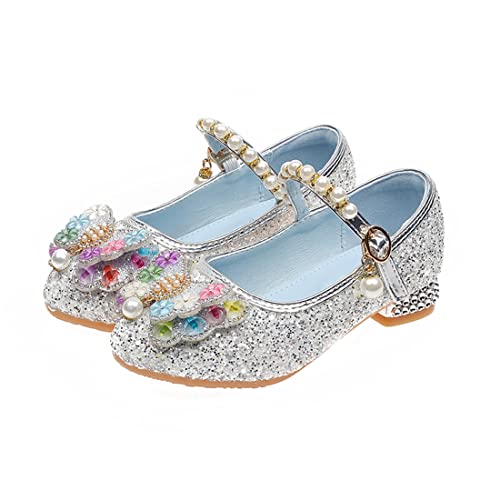 YYF Kleinkind Mädchen Mary Jane Heel Prinzessin Schuhe Hochzeit Party Brautjungfer Flash Mädchen Kleid Schuhe von YYF