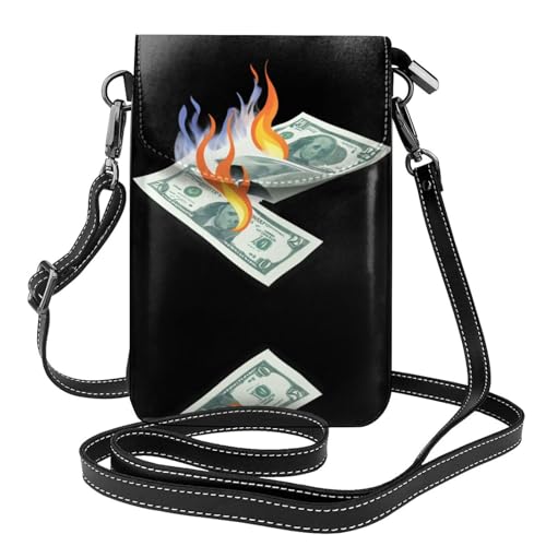 YYHHAOFA Burning Desire Kleine Leder-Umhängetasche für Damen, Flip-Handytasche, wasserdicht und langlebig von YYHHAOFA