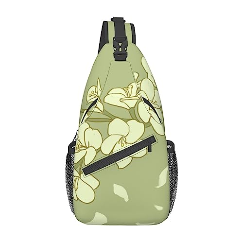 YYHHAOFA Cartoon Begonia Crossbody Bag Diagonal Crossbody Bag Brustbeutel für Männer Frauen Wandern Outdoor Wandern Lange Kurze Tägliche Reisen Schwarz One Size, Schwarz, Taille unique von YYHHAOFA