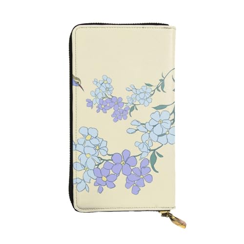 YYHHAOFA Fresh Orchids Picture Leather Long Clutch Wallet : Comfortable, lightweight, waterproof, durable 19.0 cm x 10.5 cm, Schwarz, Einheitsgröße von YYHHAOFA