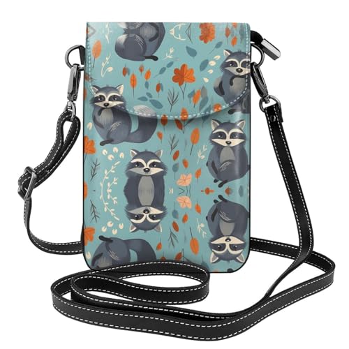 YYHHAOFA Kleine Damen-Umhängetasche mit Waschbär-Muster, wasserdicht, langlebig von YYHHAOFA