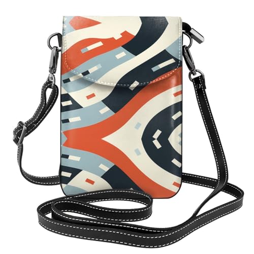 YYHHAOFA Kleine Leder-Umhängetasche für Damen, mit Rennbahn-Muster, wasserdicht und langlebig von YYHHAOFA