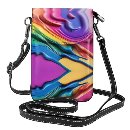 YYHHAOFA Kleine Leder-Umhängetasche für Damen, mit kräftigem Muster, wasserdicht und langlebig von YYHHAOFA