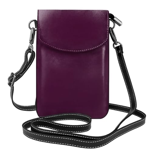 YYHHAOFA Kleine Leder-Umhängetasche für Damen, mit violettem Muster, wasserdicht und langlebig von YYHHAOFA