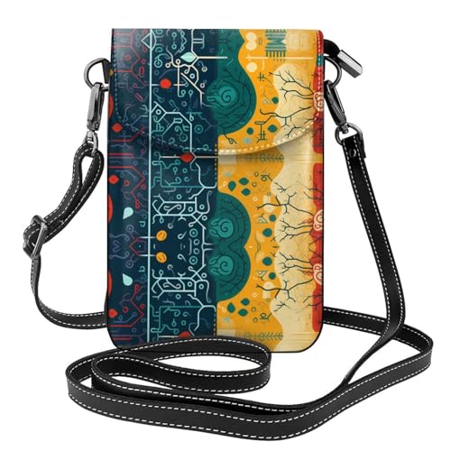 YYHHAOFA Kleine Leder-Umhängetasche für linke und rechte Gehirnhälfte, wasserdicht und langlebig von YYHHAOFA