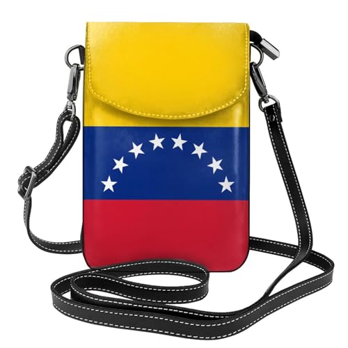 YYHHAOFA Kleine Leder-Umhängetasche mit Venezuela-Flaggenmuster, wasserdicht und langlebig von YYHHAOFA
