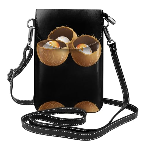 YYHHAOFA Kleine Umhängetasche aus Leder, Motiv: Ostereier mit Kokosnussschalen-Muster, wasserdicht und langlebig von YYHHAOFA