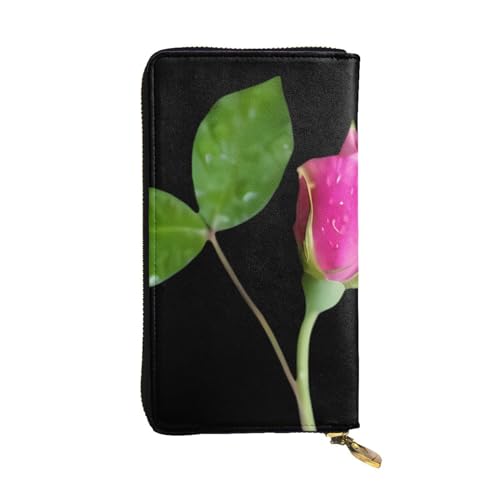 YYHHAOFA Moonflower Buds Picture Leather Long Clutch Wallet : Comfortable, lightweight, waterproof, durable 19.0 cm x 10.5 cm, Schwarz, Einheitsgröße von YYHHAOFA