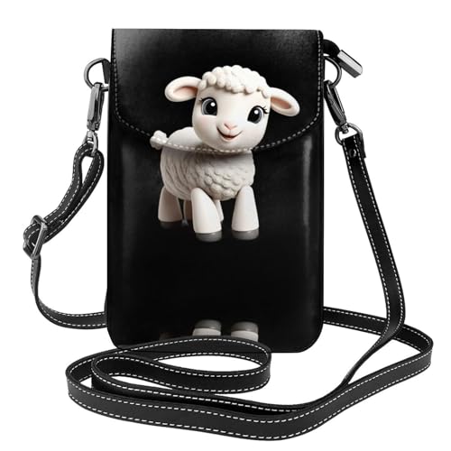 YYHHAOFA The Sheep Pattern Small Leather Women'S Crossbody Flip Phone Bag, Waterproof And Durable von YYHHAOFA