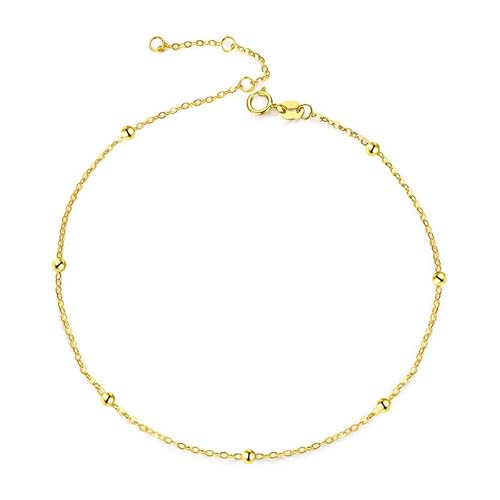 YYHHJUYG Fußkettchen Gold Charm Fußkettchen Perlenkette Fußkettchen für Frauen Zierliche Fußkettchen Strand Fußkettchen Verstellbarer Fußschmuck Damen Fußkettchen (Farbe: C, Größe: E) von YYHHJUYG