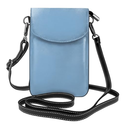 YYHWHJDE Azure Picture Damen Handy mit Leder Vorhaut Crossbody Flip Cover Kleiner Verstellbarer Schultergurt von YYHWHJDE