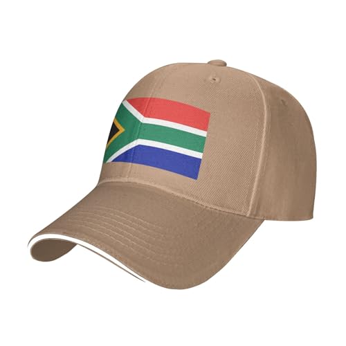 YYHWHJDE Baseballkappe mit Südafrika-Flagge, Unisex, schwarz, atmungsaktiv, leicht, Natürlich, Einheitsgr��e von YYHWHJDE