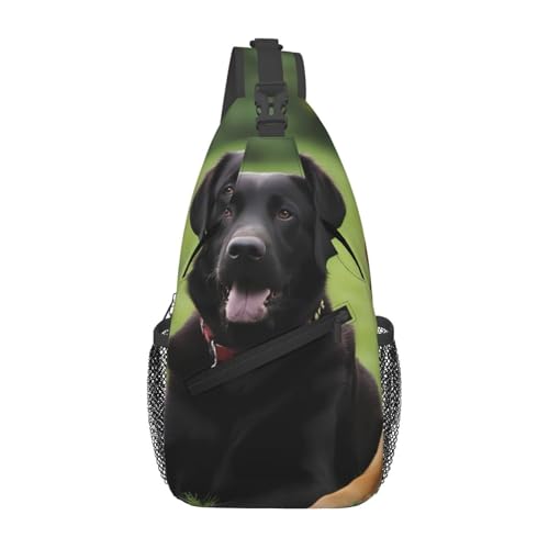 YYHWHJDE Cross-Brusttasche, diagonal – hochwertige, langlebige und geräumige Umhängetasche für Damen und Herren, Labrador-Retriever-Hunde, Schwarz, Einheitsgröße, Schwarz , Einheitsgröße YYHWHJDE Cross-Brusttasche, diagonal – hochwertige, langlebige und geräumige Umhängetasche für Damen und Herren, Labrador-Retriever-Hunde, Schwarz, Einheitsgröße, Schwarz , Einheitsgröße von YYHWHJDE