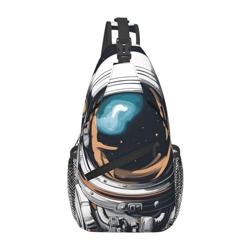 YYHWHJDE Cross-Brusttasche diagonal – hochwertige, langlebige und geräumige Umhängetasche für Damen und Herren, Air-Astronauten-Druck, Schwarz, Einheitsgröße, Schwarz , Einheitsgröße von YYHWHJDE