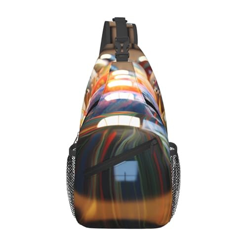 YYHWHJDE Cross-Brusttasche diagonal – hochwertige, langlebige und geräumige Umhängetasche für Damen und Herren, Bowlingkugel-Druck, Schwarz, Einheitsgröße, Schwarz , Einheitsgröße von YYHWHJDE