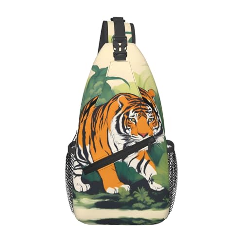 YYHWHJDE Cross-Brusttasche diagonal – hochwertige, langlebige und geräumige Umhängetasche für Damen und Herren, Dschungel-Tigerjungle-Muster, Schwarz, Einheitsgröße, Schwarz , Einheitsgröße YYHWHJDE Cross-Brusttasche diagonal – hochwertige, langlebige und geräumige Umhängetasche für Damen und Herren, Dschungel-Tigerjungle-Muster, Schwarz, Einheitsgröße, Schwarz , Einheitsgröße von YYHWHJDE