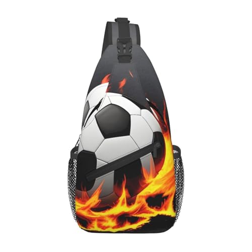 YYHWHJDE Cross-Brusttasche diagonal – hochwertige, langlebige und geräumige Umhängetasche für Damen und Herren, Fußball-Feuerabdruck, Schwarz, Einheitsgröße, Schwarz , Einheitsgröße YYHWHJDE Cross-Brusttasche diagonal – hochwertige, langlebige und geräumige Umhängetasche für Damen und Herren, Fußball-Feuerabdruck, Schwarz, Einheitsgröße, Schwarz , Einheitsgröße von YYHWHJDE