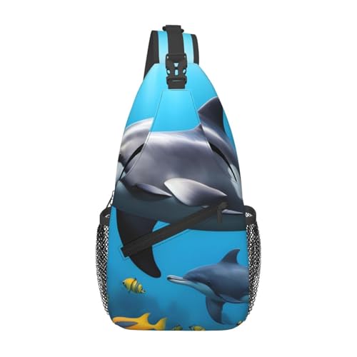 YYHWHJDE Cross-Brusttasche diagonal – hochwertige, langlebige und geräumige Umhängetasche für Damen und Herren, Unterwasserwelt, Fisch-Delphi-Muster, Schwarz, Einheitsgröße, Schwarz , Einheitsgröße YYHWHJDE Cross-Brusttasche diagonal – hochwertige, langlebige und geräumige Umhängetasche für Damen und Herren, Unterwasserwelt, Fisch-Delphi-Muster, Schwarz, Einheitsgröße, Schwarz , Einheitsgröße von YYHWHJDE