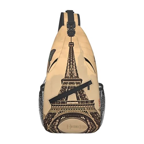 YYHWHJDE Cross-Brusttasche diagonal – hochwertige, langlebige und geräumige Umhängetasche für Damen und Herren, Vintage-Paris-Eiffelturm-Schmetterlingsmuster, Schwarz, Einheitsgröße, Schwarz , YYHWHJDE Cross-Brusttasche diagonal – hochwertige, langlebige und geräumige Umhängetasche für Damen und Herren, Vintage-Paris-Eiffelturm-Schmetterlingsmuster, Schwarz, Einheitsgröße, Schwarz , von YYHWHJDE