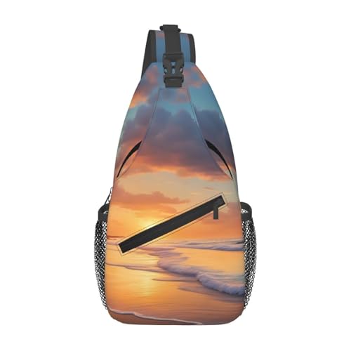 YYHWHJDE Cross-Brusttasche diagonal – hochwertige, langlebige und geräumige Umhängetasche für Damen und Herren, bewölkter Sonnenuntergang, Strandbild, Schwarz, Einheitsgröße, Schwarz , Einheitsgröße YYHWHJDE Cross-Brusttasche diagonal – hochwertige, langlebige und geräumige Umhängetasche für Damen und Herren, bewölkter Sonnenuntergang, Strandbild, Schwarz, Einheitsgröße, Schwarz , Einheitsgröße von YYHWHJDE