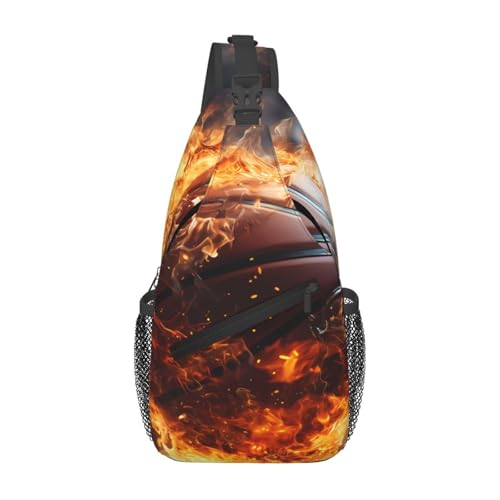 YYHWHJDE Cross-Brusttasche diagonal – hochwertige, langlebige und geräumige Umhängetasche für Damen und Herren Basketball auf Feuer und Wasserflammenspritzer, Schwarz, Einheitsgröße, Schwarz , YYHWHJDE Cross-Brusttasche diagonal – hochwertige, langlebige und geräumige Umhängetasche für Damen und Herren Basketball auf Feuer und Wasserflammenspritzer, Schwarz, Einheitsgröße, Schwarz , von YYHWHJDE