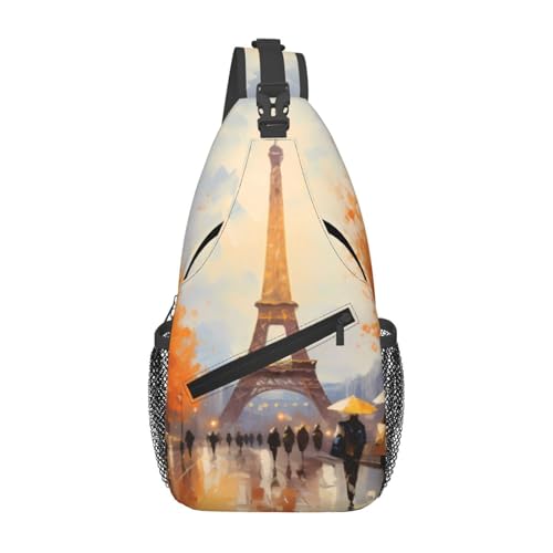 YYHWHJDE Cross Chest Bag Diagonal - Hochwertige, langlebige und geräumige Umhängetasche für Damen und Herren, Eiffelturm Paris, Maldrucke, Schwarz, Einheitsgröße, Schwarz , Einheitsgröße YYHWHJDE Cross Chest Bag Diagonal - Hochwertige, langlebige und geräumige Umhängetasche für Damen und Herren, Eiffelturm Paris, Maldrucke, Schwarz, Einheitsgröße, Schwarz , Einheitsgröße von YYHWHJDE