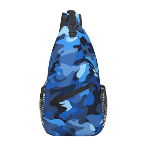 YYHWHJDE Cross Chest Bag Diagonal - Hochwertige, langlebige und geräumige Umhängetasche für Damen und Herren Blau Camouflage Muster Bild, Schwarz, Einheitsgröße, Schwarz , Einheitsgröße YYHWHJDE Cross Chest Bag Diagonal - Hochwertige, langlebige und geräumige Umhängetasche für Damen und Herren Blau Camouflage Muster Bild, Schwarz, Einheitsgröße, Schwarz , Einheitsgröße von YYHWHJDE