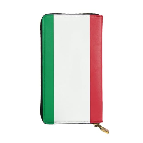 YYHWHJDE Italien-Flagge, bedruckt, hochwertiges Leder, lange Clutch, entworfen für modische Mädchen und Frauen, stilvoll, 19 x 10,5 cm, Schwarz , Einheitsgröße YYHWHJDE Italien-Flagge, bedruckt, hochwertiges Leder, lange Clutch, entworfen für modische Mädchen und Frauen, stilvoll, 19 x 10,5 cm, Schwarz , Einheitsgröße von YYHWHJDE