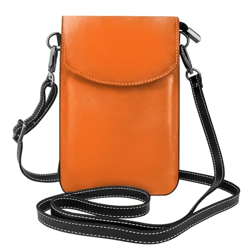 YYHWHJDE Kapuzinerkresse Orange Bild Damen Handy mit Leder Vorhaut Crossbody Flip Cover Kleiner Verstellbarer Schultergurt von YYHWHJDE