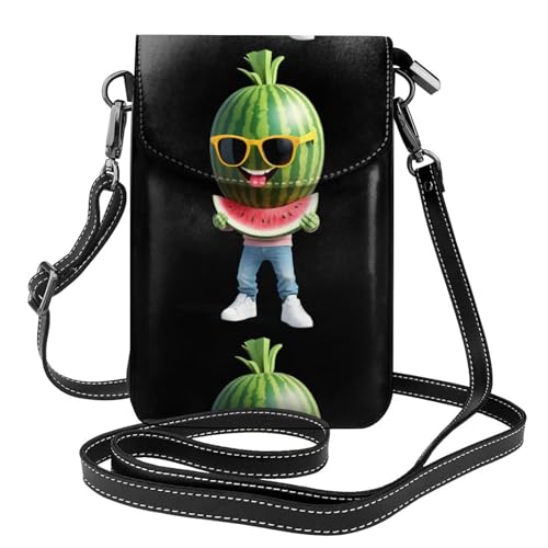 YYHWHJDE Kleine Handy-Geldbörse, 19,3 x 12,4 cm, Sonnenbrille, Hip-Hop-Wassermelonen-Muster, Leder, Crossbody-Klappe, Handytasche für Damen, perfekt für Spaziergänge, Camping YYHWHJDE Kleine Handy-Geldbörse, 19,3 x 12,4 cm, Sonnenbrille, Hip-Hop-Wassermelonen-Muster, Leder, Crossbody-Klappe, Handytasche für Damen, perfekt für Spaziergänge, Camping von YYHWHJDE