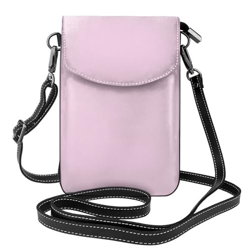 YYHWHJDE Light Red Picture Damen Handy mit Leder Vorhaut Crossbody Flip Cover Kleiner Verstellbarer Schultergurt von YYHWHJDE