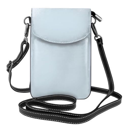 YYHWHJDE Moon White Picture Damen Handy mit Leder Vorhaut Crossbody Flip Cover Kleiner Verstellbarer Schultergurt von YYHWHJDE