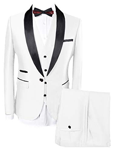 YYI Herren 3 Stück Schalkragen Anzüge für Männer Hochzeit Slim Fit Anzug von YYI