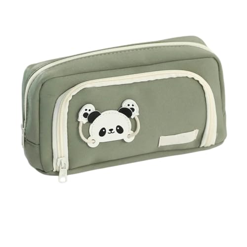 YYLPWL Federtasche Nette Panda Bleistift Box Große Kapazität Bleistift Tasche Tasche Für Schüler-Grün von YYLPWL